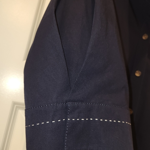 Lafayette 148 New York Navy Button Front Dress Size XXL NWT - Picture 3 of 7